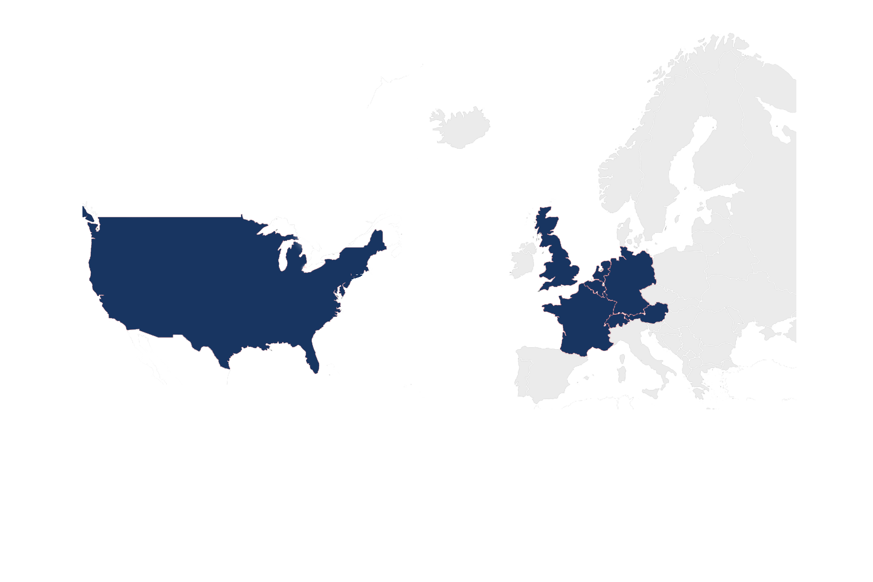 USA Europe map